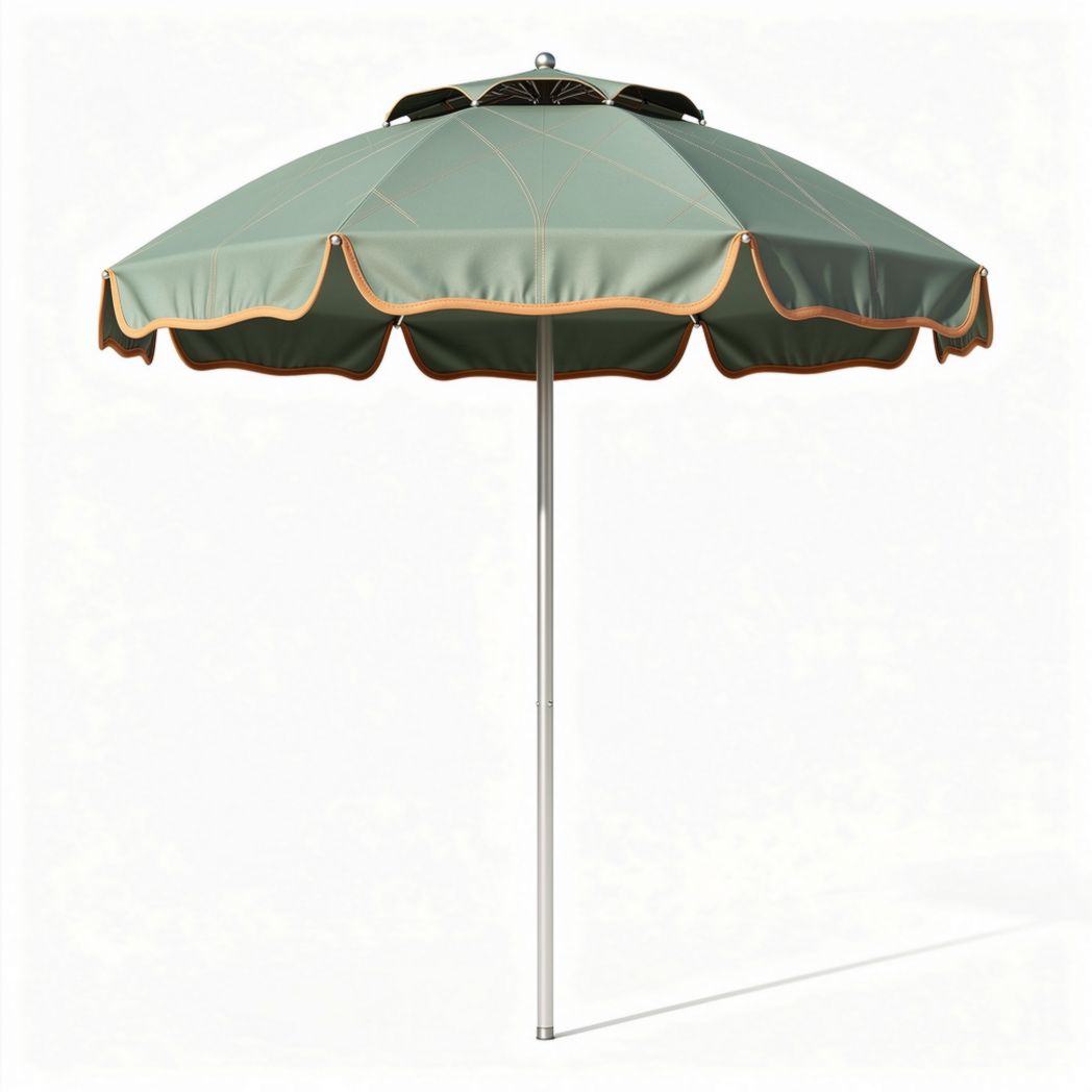 Parasol ogrodowy z materiału poliester w kolorze zielonym 200 x 200 x 250 cm
