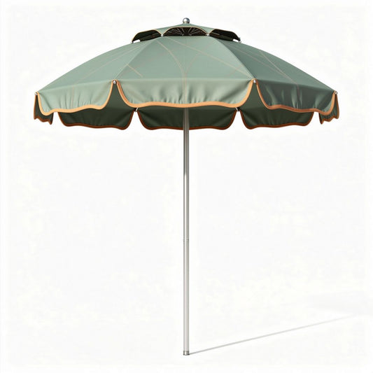 Parasol ogrodowy z materiału poliester w kolorze zielonym 200 x 200 x 250 cm