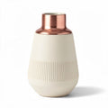 Wazon ceramiczny z metalowym dekorem miedzianym 12 x 12 x 20cm