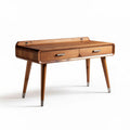 Biurko z drewna akacjowego w kolorze naturalnym 120 x 60 x 75cm z dwoma szufladami